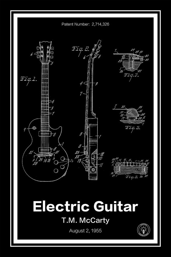 Electric Guitar Patent Print - Retro Patents