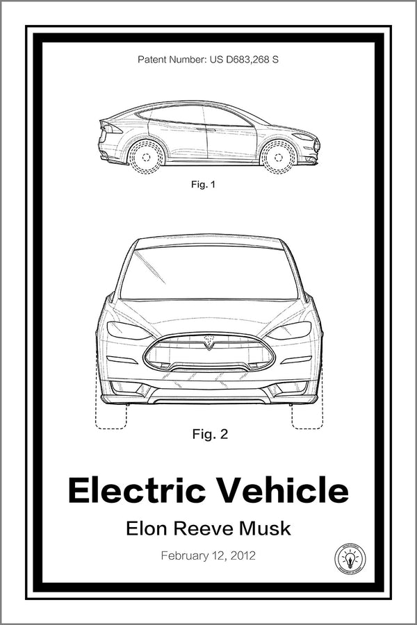 Tesla® Patent Print - Retro Patents