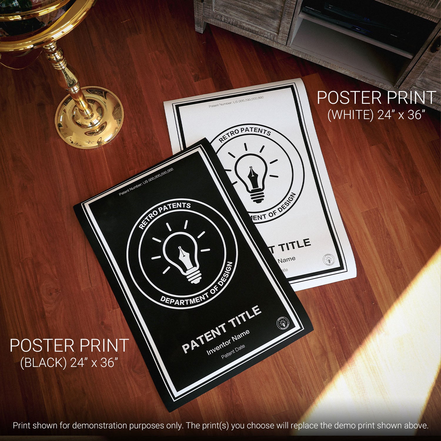Drum and Cymbal Patent Print Old Look in a Beveled Black Wood Frame Drum and Cymbal Patent Print Old Look in a Beveled Black Wood Frame