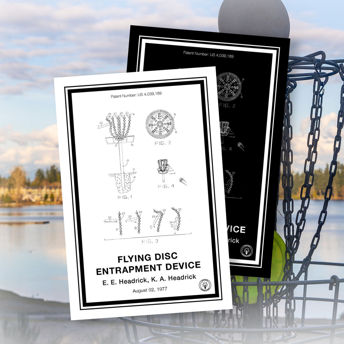 Flying Disc Entrapment Device Patent Print – Retro Patents