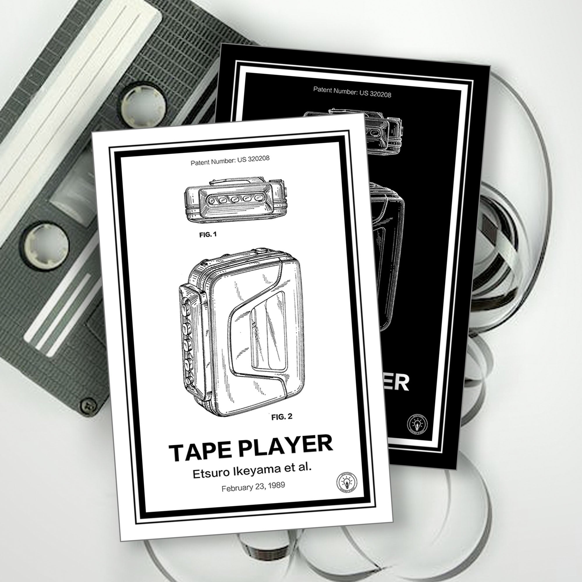 Sony Walkman® Patent Art Print | Vintage Tape Player Design 