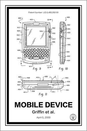 Blackberry Phone® Patent Print - Retro Patents