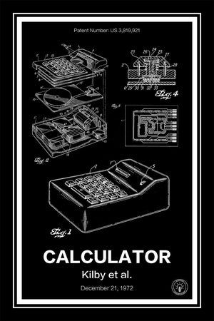Electronic Calculator Patent Print - Retro Patents