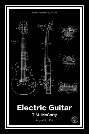 Electric Guitar Patent Print - Retro Patents