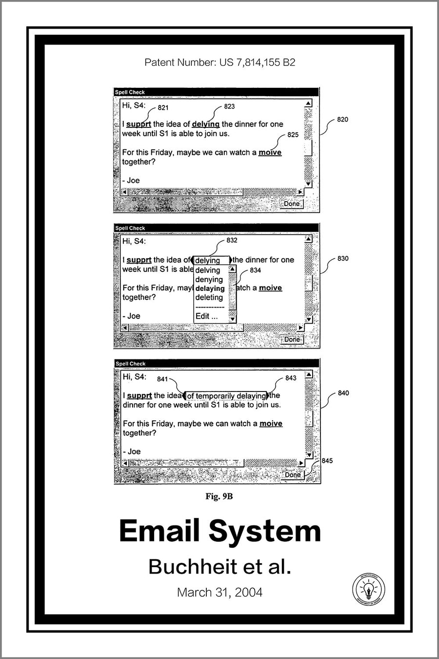 Google Gmail Patent Print - Retro Patents