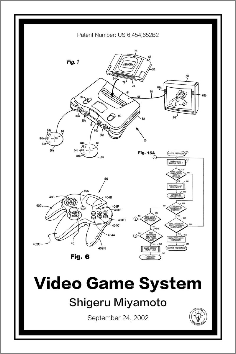 Nintendo 64 Paper.pdf Nintendo 64® Patent Print – Retro Patents