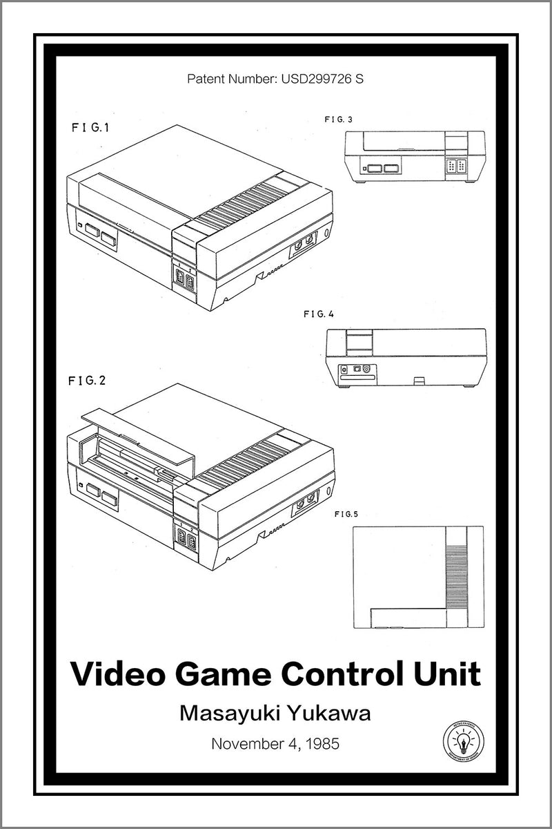 Nintendo Entertainment System® Patent Print & Wall Art Buy Now At Retro ...