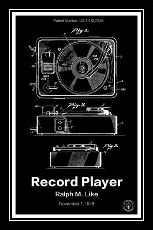 Record Player Patent Print - Retro Patents