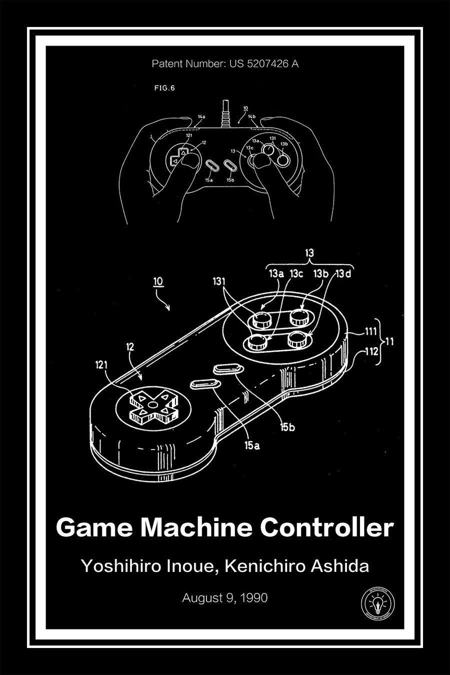 Super Nintendo Controller® Patent Print - Retro Patents