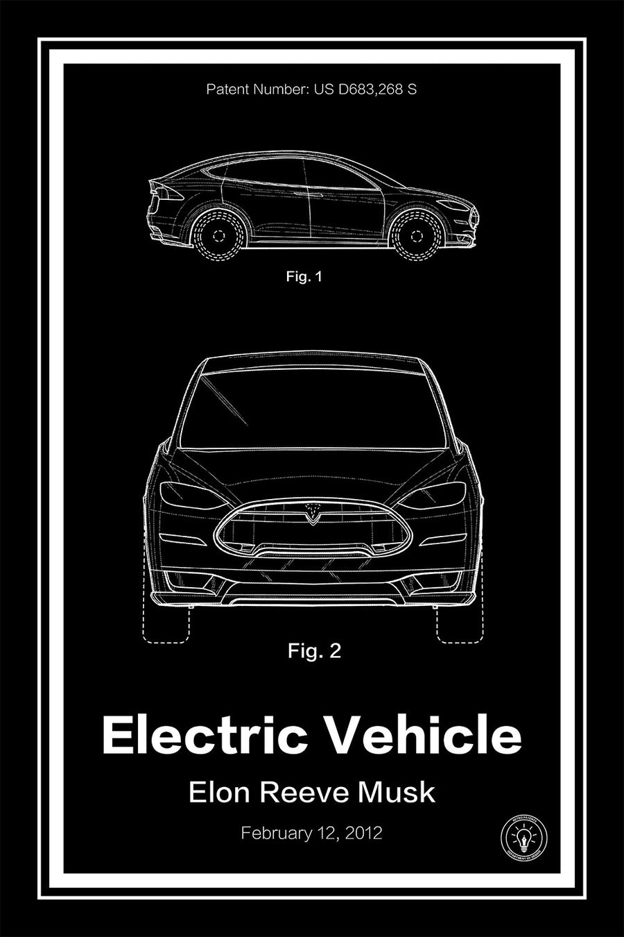 Tesla® Patent Print - Retro Patents