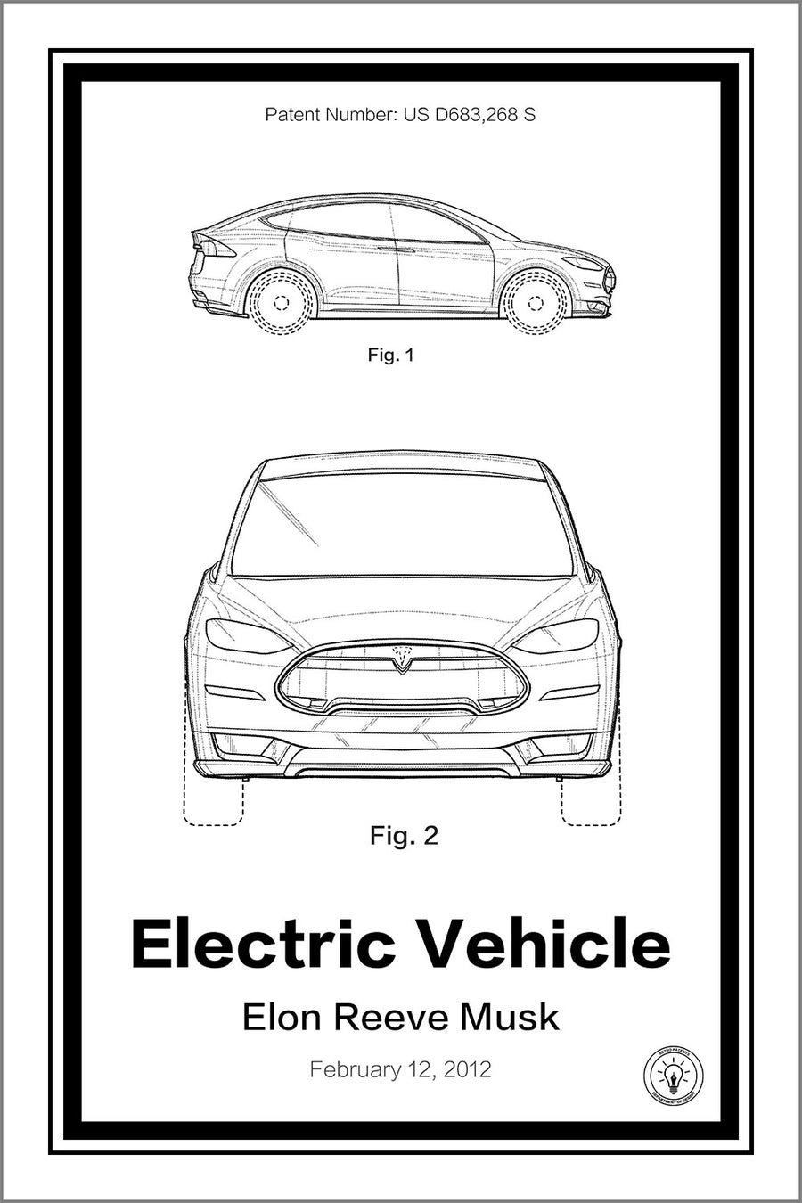 Tesla® Patent Print - Retro Patents