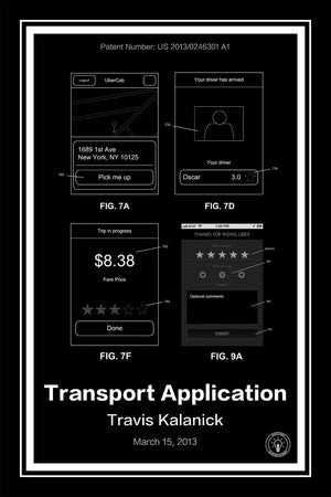 Uber Patent Print - Retro Patents